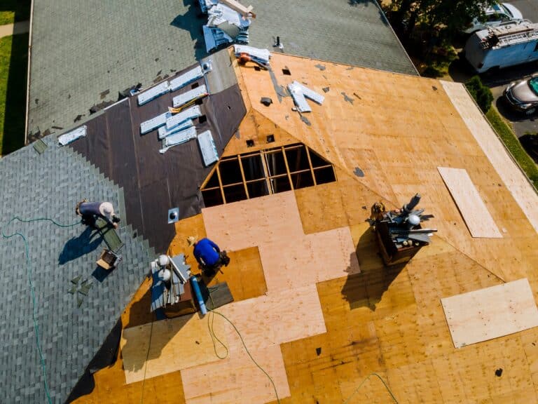 Apartment building roof underwent repairs